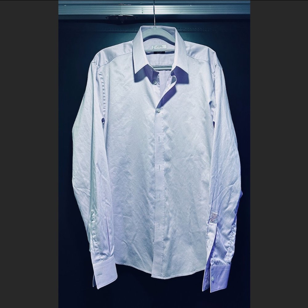 Versace Mens button down light purple